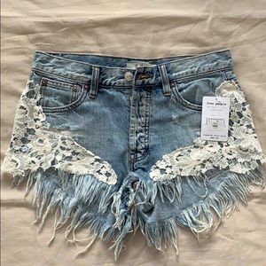 Lace Trim Free People Short Size 25
